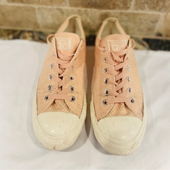 Women's Converse Chuck Taylor All Star Snakeskin-Woven Sneakers Pink Sz 10 - Picture 3 of 12